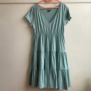 Baby Blue Midi Ruffle Dress
